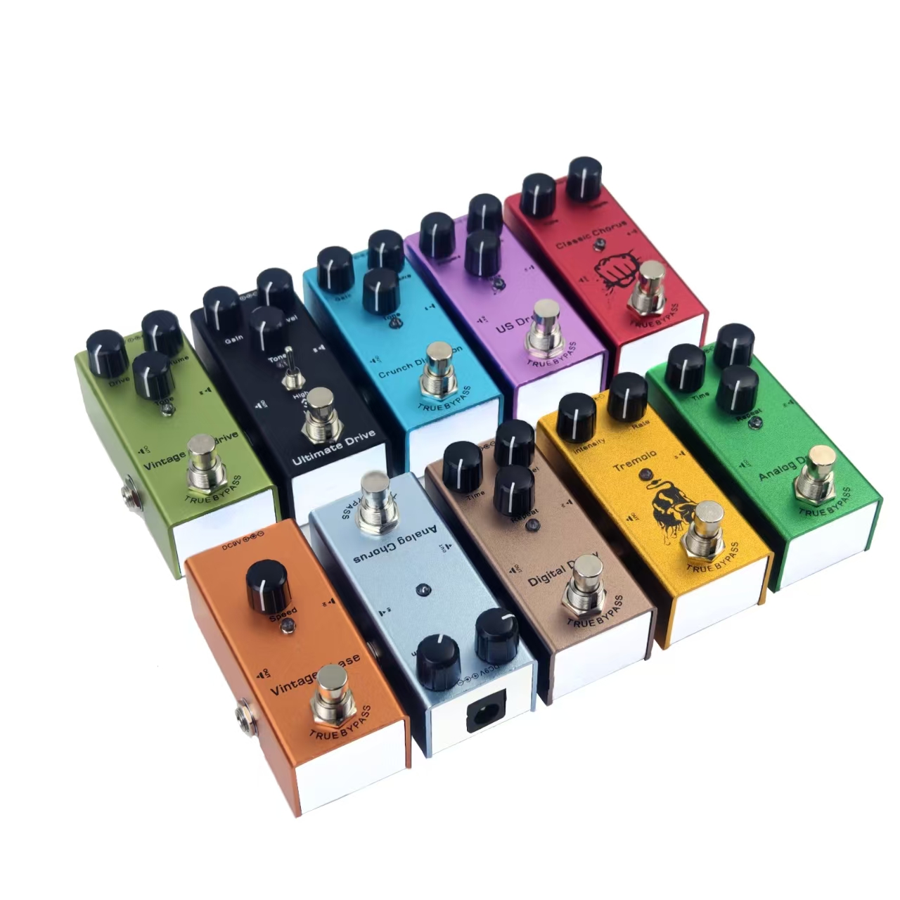 Pedał do gitary elektrycznej: Overdrive/Distortion/Chorus/Delay/Tremolo/Analog Delay, True Bypass