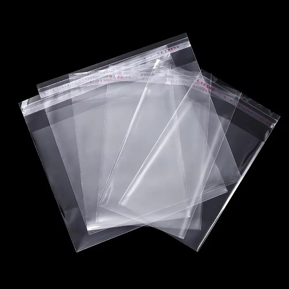 100 ชิ้น/ล็อตโปร่งใส Self Adhesive Seal กระเป๋า OPP พลาสติก Cellophane กระเป๋าของขวัญกระเป๋าและกระเป๋าเครื่องประดับบรรจุภัณฑ์ถุง