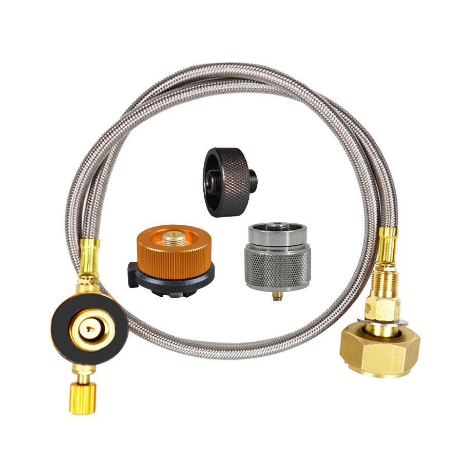 Adaptador de llenado de cilindro para exteriores europeo, estufa de Gas para acampar, adaptador de recarga de Gas, accesorios de conector de horno de tanque de Gas