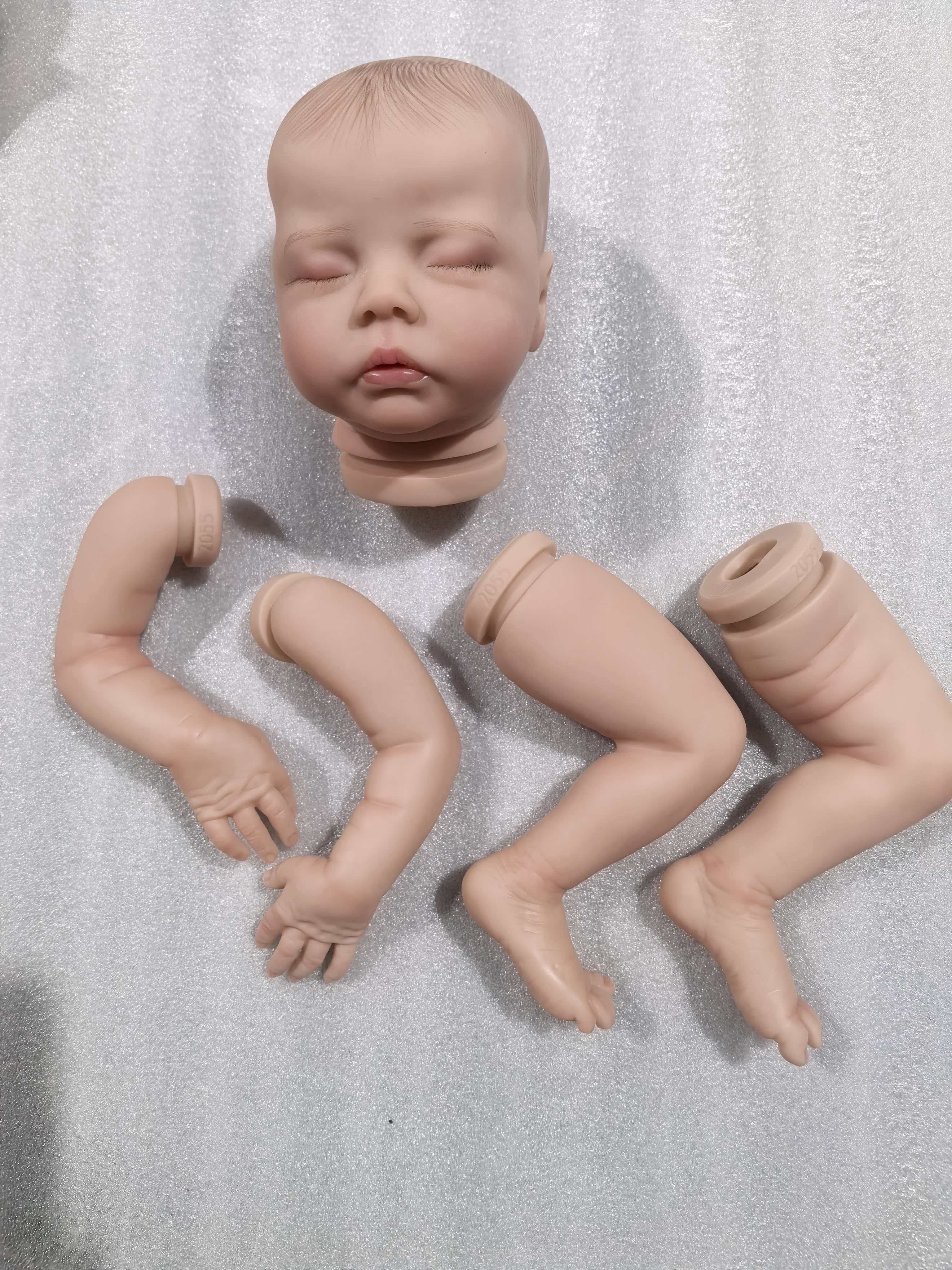 NPK 18 pollici già dipinto Dormire Bebe Deliah Doll Kit Reborn Doll Smontaggio Kit bambola Reborn fai da te Regalo per i bambini