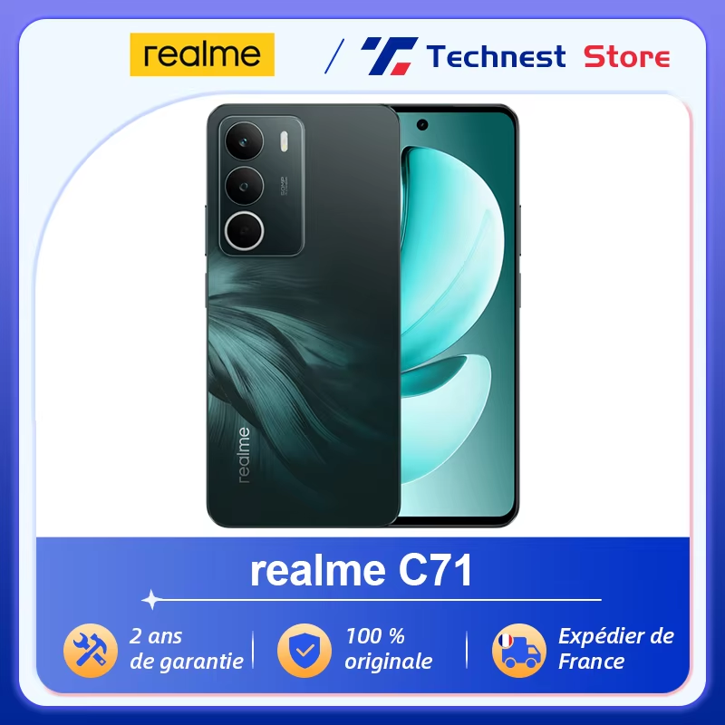 Versão global realme c71 4g smartphone 6.67 polegadas 120hz display de conforto ocular 6000mah bateria 50mp ai câmera octa-core chipset