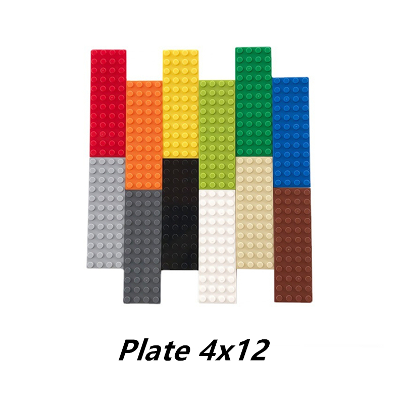 15 plaques 4x12 compatibles avec les briques autobloquantes 3029, accessoires de jouets de construction