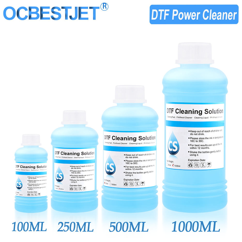 DTF Power Cleaner DTF-Reinigungslösungsflüssigkeit für die Wartung von Druckkopfrohren direkt ab Filmdrucker (4 Kapazitätsoptionen)