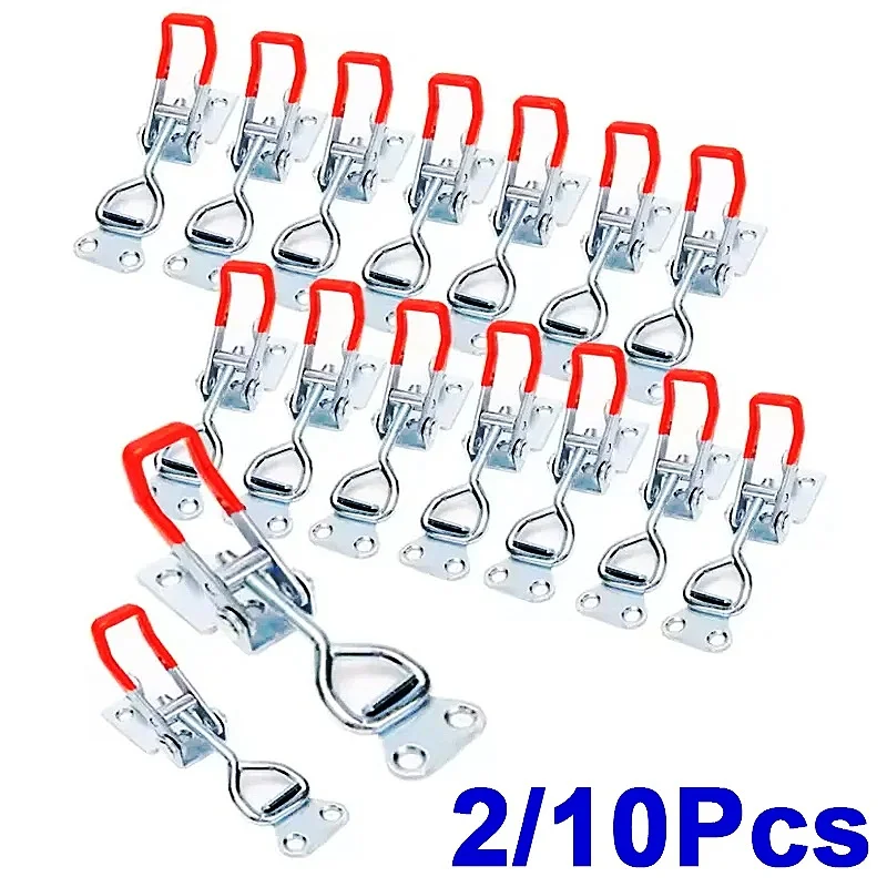 2/10pcs Adjustable Toggle Clamp Latch Heavy Duty Toggle Latches Holding Capacity Pull Latch Clamp For Smoker Lid Jig Tool Box Ca