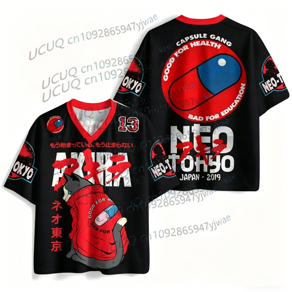 2026 Zomer Mannen Damesmode Nieuwe Akira 3D Gedrukt Outdoor Sport Fitness T-shirt Straat Kleding Plus Size T-shirt