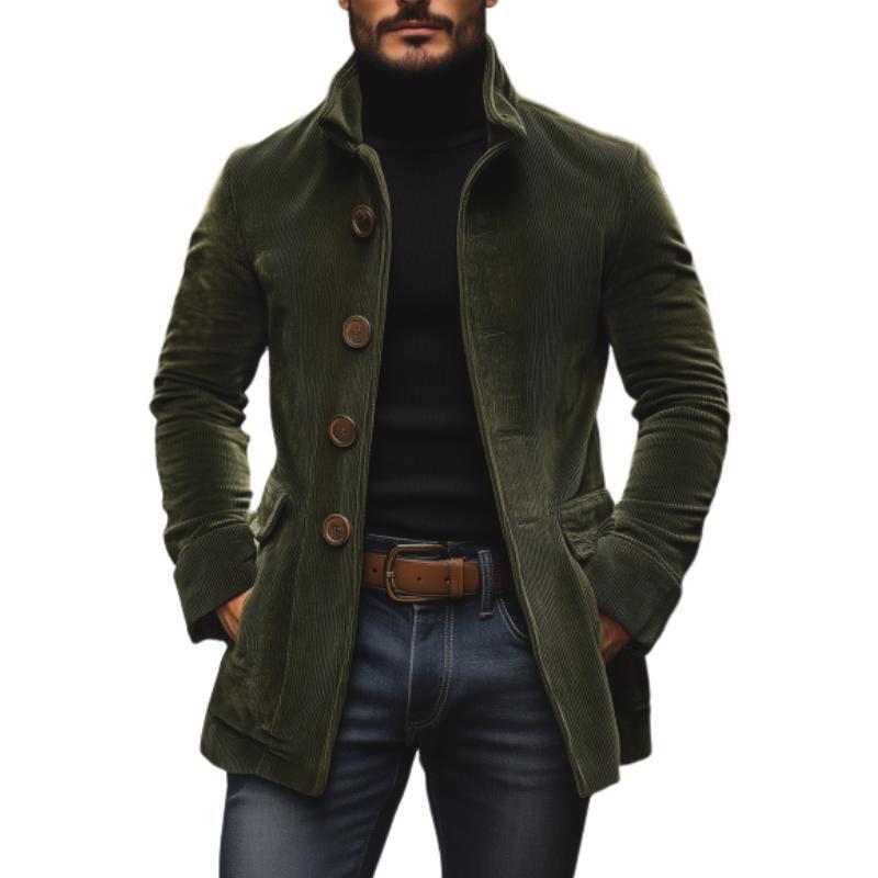 2026 Spring Autumn Stand Collar Casual Blazers Men Solid Retro Suit Jackets Male Full Sleeve Daily Blazer Outwear Male Coats