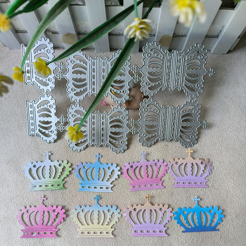 Moule de découpe en métal couronne, décoration de scrapbooking, photo en relief, 40% décoration, fabrication de cartes, artisanat de bricolage, nouveau, 10 pièces
