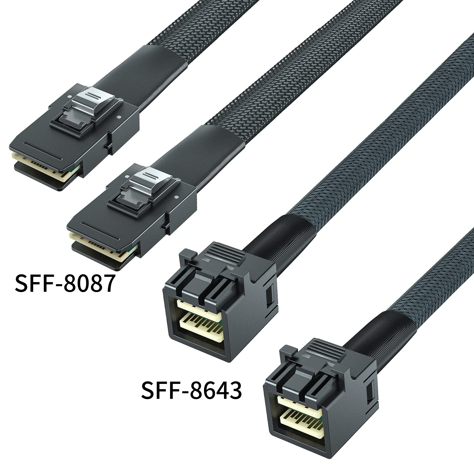 0.5M 1M ภายใน Mini SAS SFF-8643 SFF-8087 ข้อมูลสายป้องกันสําหรับ Server RAID PCI Express Controller Hard Disk