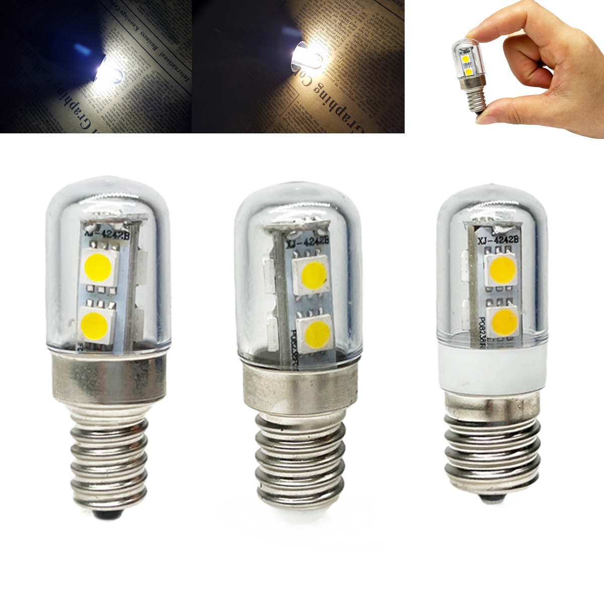 Mini E14 E12 E17 LED Mais Glühbirne AC 110 V 220 V 5050 SMD 1 W Lampen Für Kühlschrank Dunstabzugshaube Nähmaschine Kühlschrank