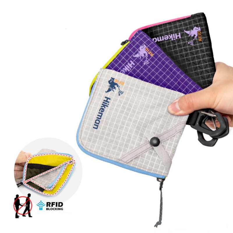 Portafogli, Portamonete, Porta Carte d'Identità e Credito, Borsa Antifurto con Protezione RFID