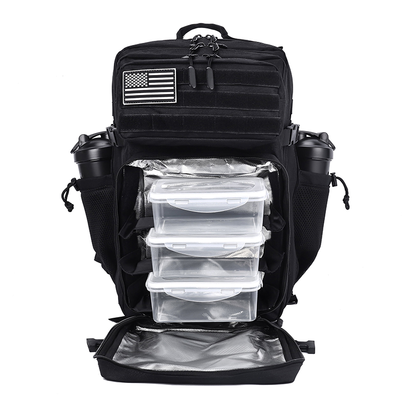 Mochila de gestión de comidas de 45L para hombres y mujeres, bolsa táctica para adultos con aislamiento para almuerzo, bolsa de gimnasio para atletas, mochilas deportivas con portabotellas
