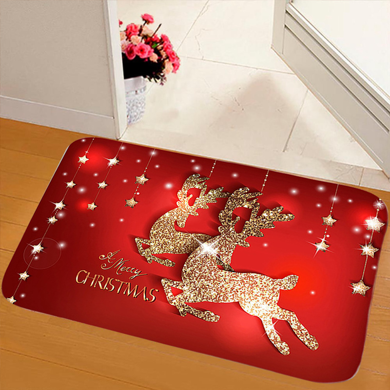 Frohe Weihnachtsdekorationen für Zuhause, Elch-Fußmatte, Navidad-Ornament, Neujahr 2025, Geschenke, Weihnachtsfeier, Dekoration, Natal Noel 2024, Teppichmatte