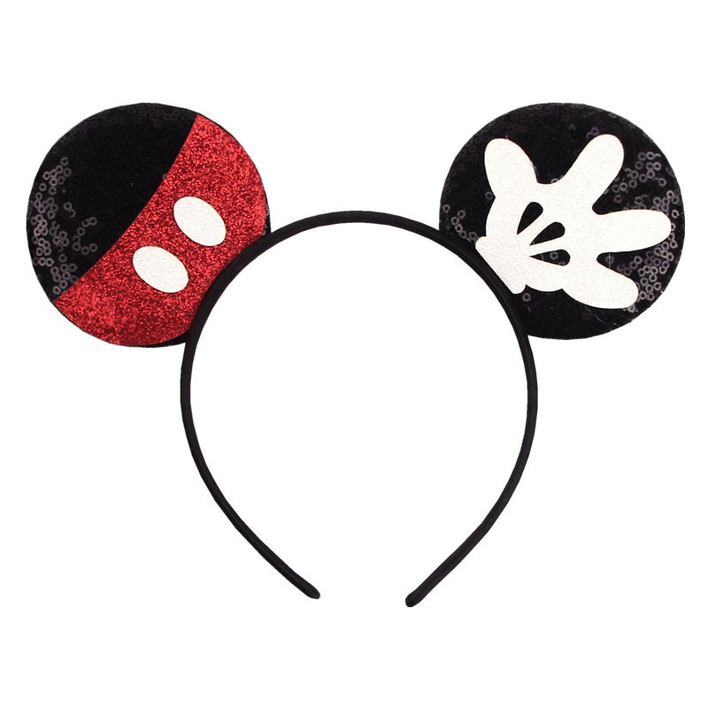 Aros de cabelo da Disney, aros de cabelo do Mickey para adultos europeus e americanos, chapéus de festa de festival, acessórios de cabelo para crianças