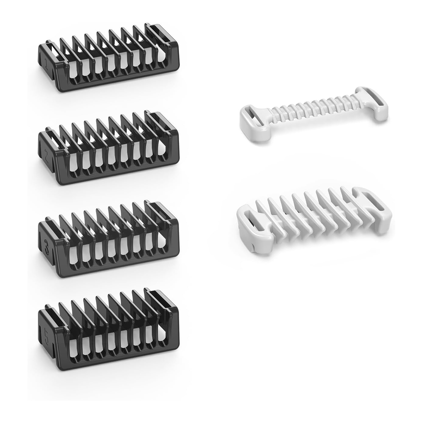 Peine guía compatible con OneBlade QP2724/2824/2520/2630/6551, kit protector de 8 piezas con protector de piel de 0,01 mm, 4 peines bidireccionales