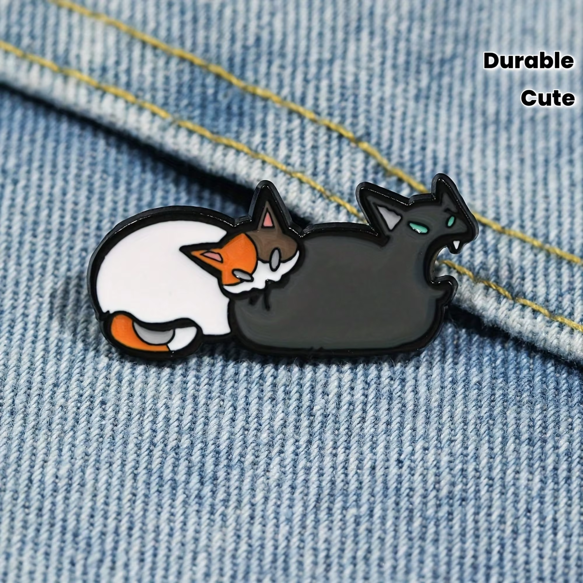 Ferocious Cat Enamel Brooch Fashion Zinc Alloy Lapel Pin Badge for Bag Clothes Decor Jewelry Gift for Women Men