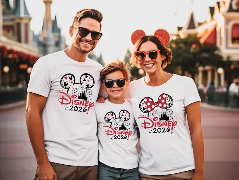 Koszulka Disney Mickey Mouse na lato 2024, 100% czysta bawełna, krótki rękaw, luźny krój, codzienne, rodzinne komplety.