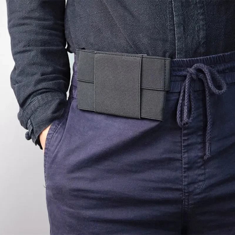 Mini marsupio invisibile da corsa all'aperto Cintura invisibile con tasca elasticizzata aderente per organizer per telefono cellulare da 5,5-7,5 pollici da campeggio
