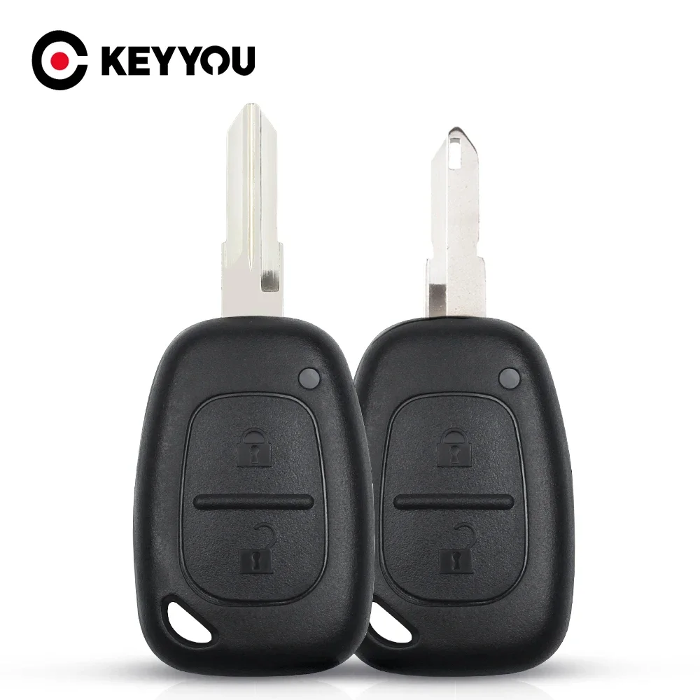 KEYYOU 1 Uds nueva llave remota de coche de 2 botones para Vauxhall para Opel Vivaro/Renault Movano Trafic Renault Kangoo en blanco