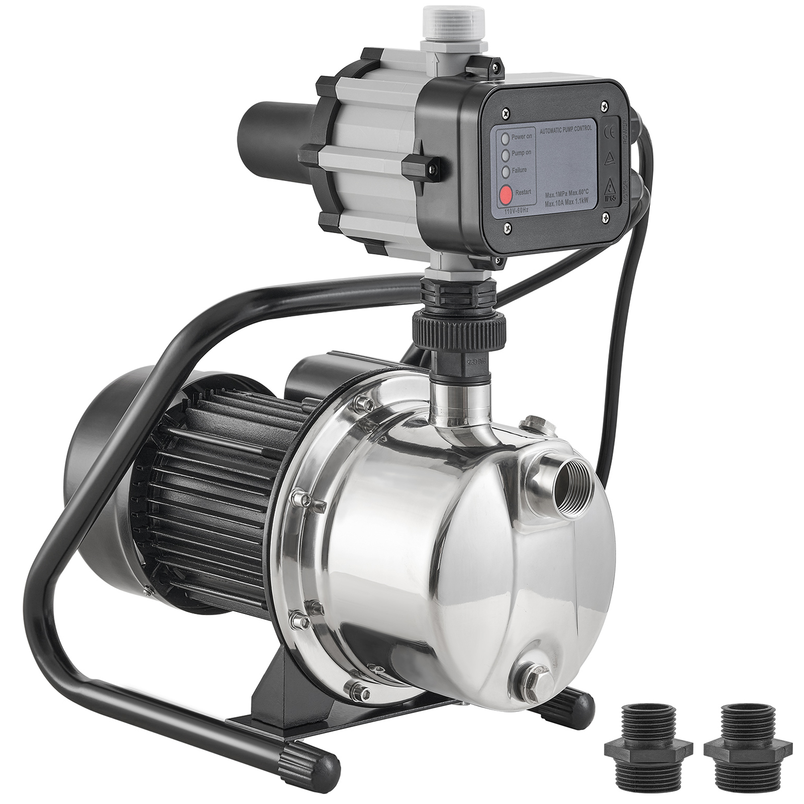 SucceBuy Shallow Well Pump Portable Sprinkler Booster Jet Pumps, Automatic Controller for Garden Lawn Irrigation Water Transfer