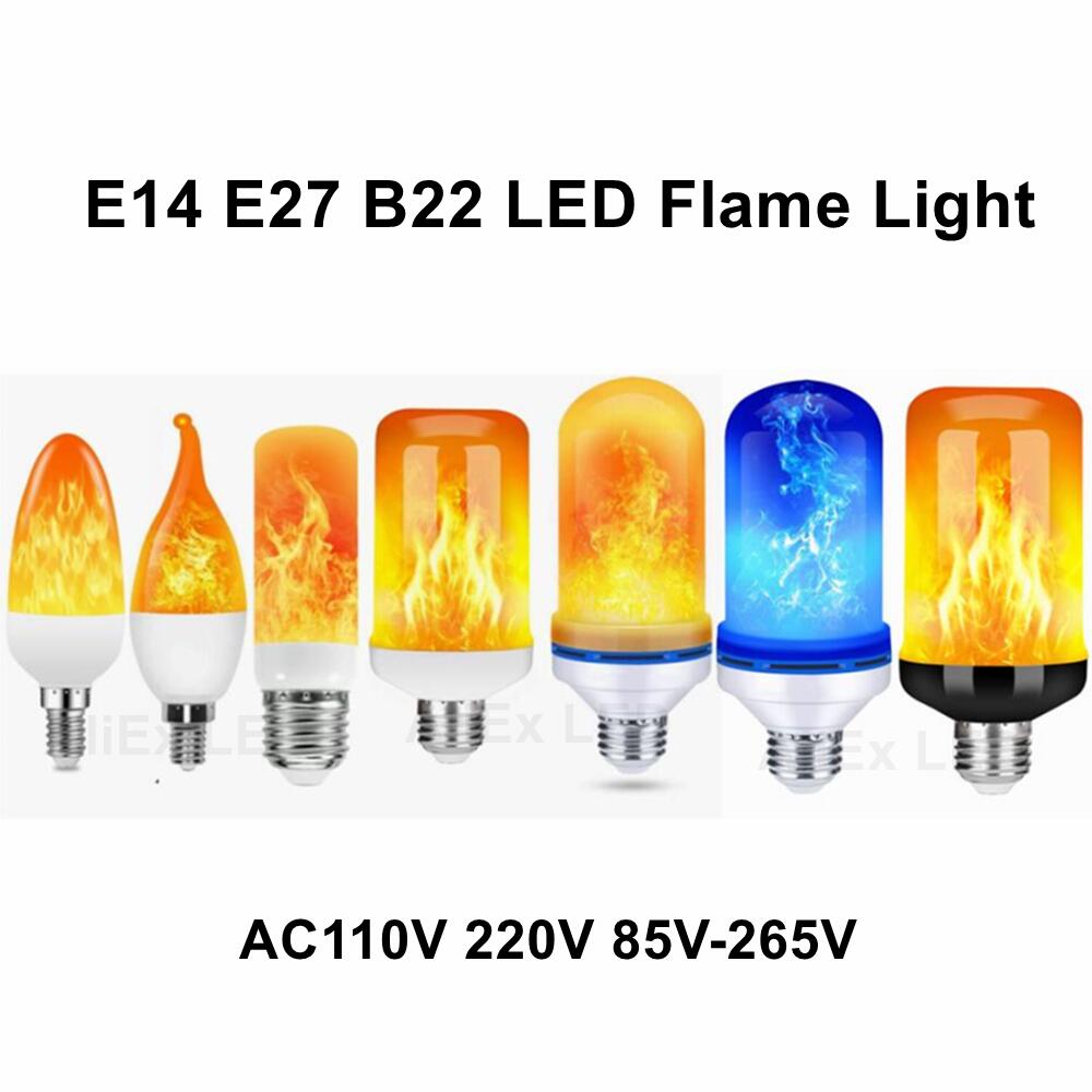E27 E14 B22 LED Dynamische Flamme wirkung glühbirne Mehrere Modus Kreative mais lampe Dekorative licht Für bar hotel restaurant party