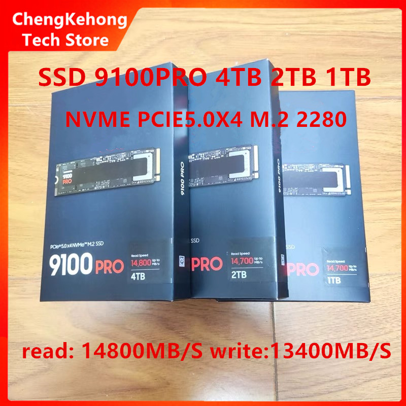 Nuevo para Samsung SSD 9100PRO 1TB 2TB 4TB PCIe 5,0 X4 M.2 2280 unidad de estado sólido para PC portátil PS5 ordenador nuevo original