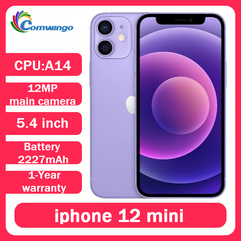 Original iPhone 12 Mini 5G teléfono móvil 4GB y 64/128/256GB IOS A14 5,4 ''Dual 12MP APPLE teléfono móvil usado iphone12mini identificación facial NFC