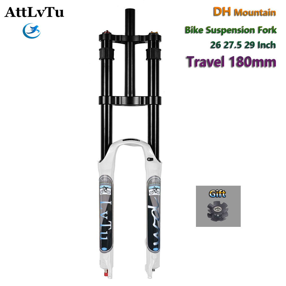 Garfo de Suspensão para Mountain Bike com Função de Ajuste de Rebote, Garfos de Bicicleta MTB, curso 180MM, Downhill Air, DH, 26 ", 27.5", 29"