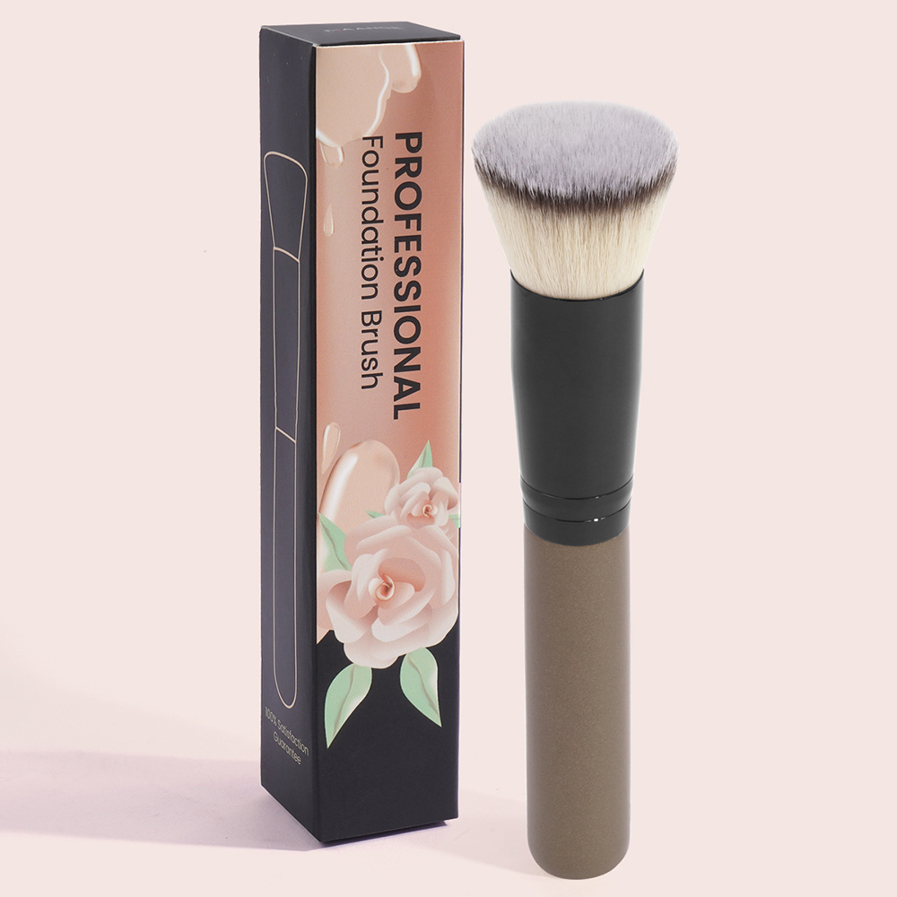 Grande cabeça plana fundação escova, maquiagem ferramenta portátil, beleza escova, único