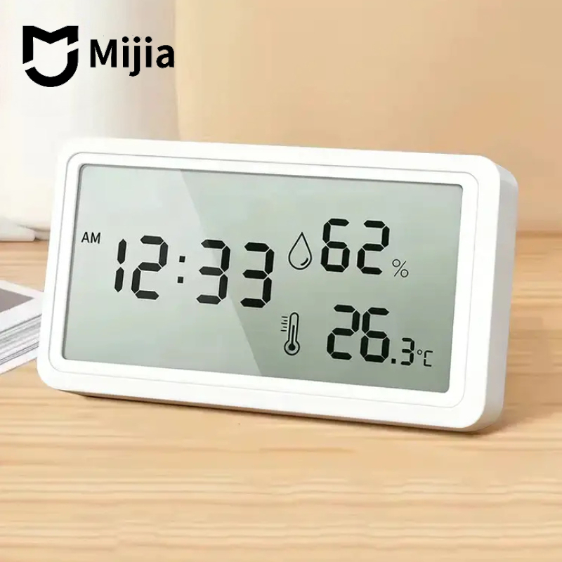 Электронный термометр-гигрометр Mijia, метеостанция для дома, высокоточный, с настольными часами и контроллером температуры