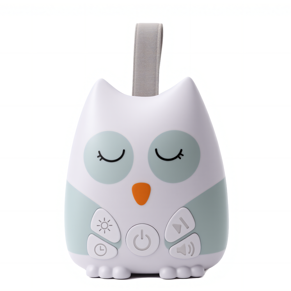 Coruja portátil máquina de ruído branco para o bebê 30 calmante som natural infantil criança chupeta confortável sleep aid viagem-amigável
