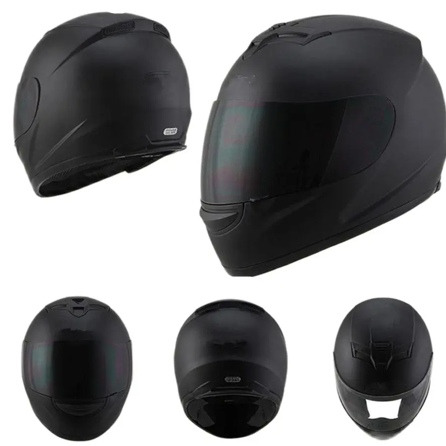 Modieuze integraalmotorhelm voor heren en dames DOT goedgekeurd Topkwaliteit CE-gecertificeerd met verwijderde nekwarmer