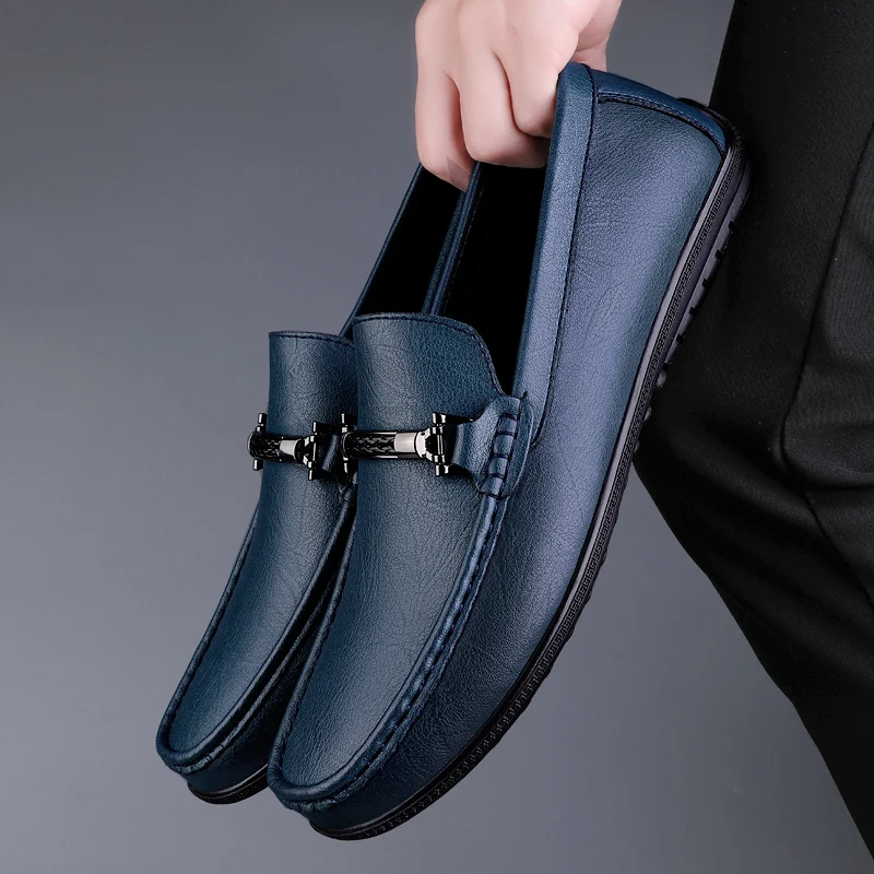 Heren Echt Lederen Schoenen Maat: 36-46 Handgemaakte Business Casual Rijschoenen Instappers Dress Shoes All-Match Ademend Loafers