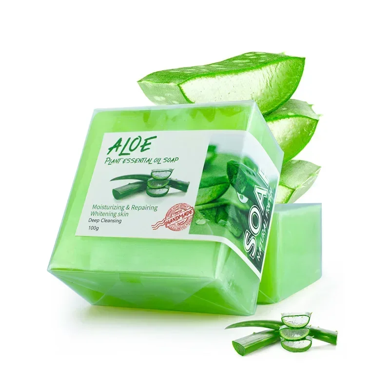 Jabón de ajenjo de seda de leche de cabra natural hecho a mano con aloe, ginseng, jengibre, papaya, fresa, limón, jabón natural para el rostro y el baño