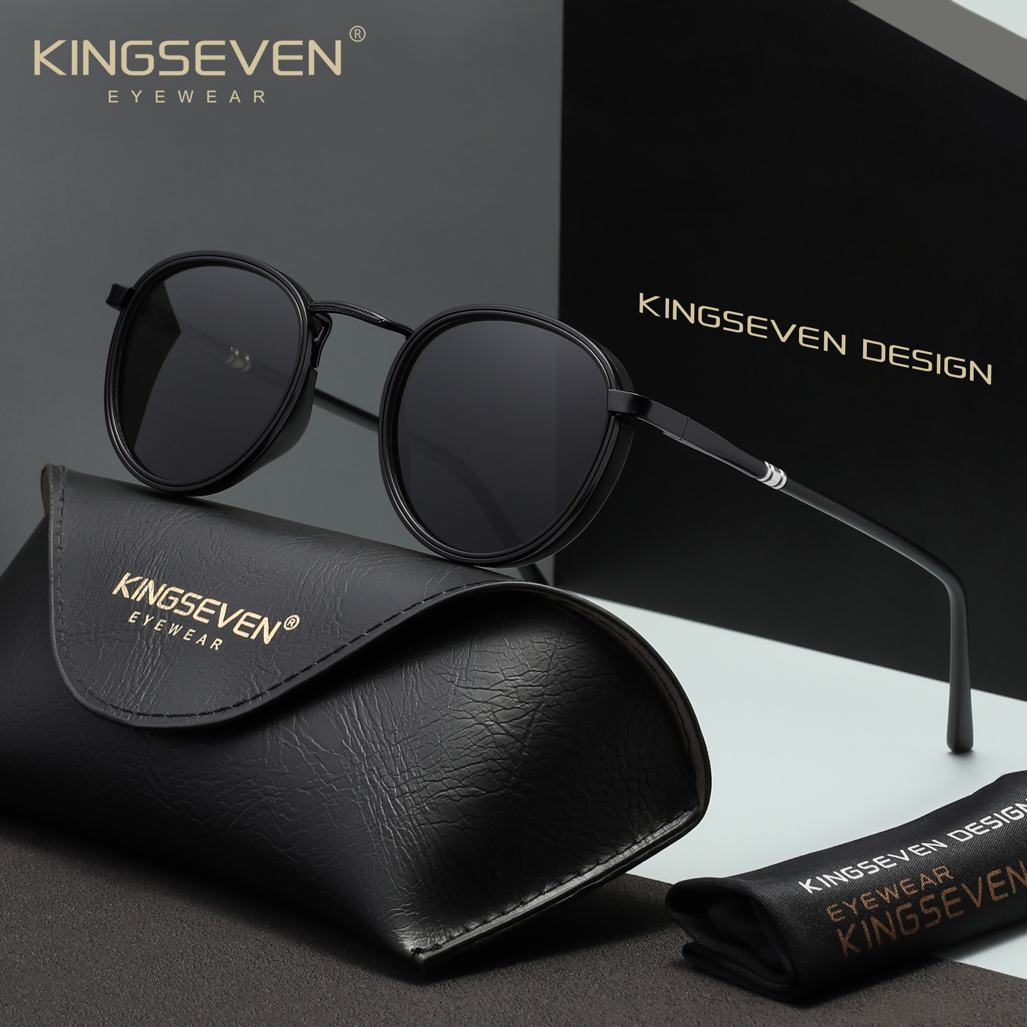 KINGSEVEN Brand Design Vintage herenzonnebril Gepolariseerd Anti-glare UV400 Dames Rijden Reisbril Accessoires