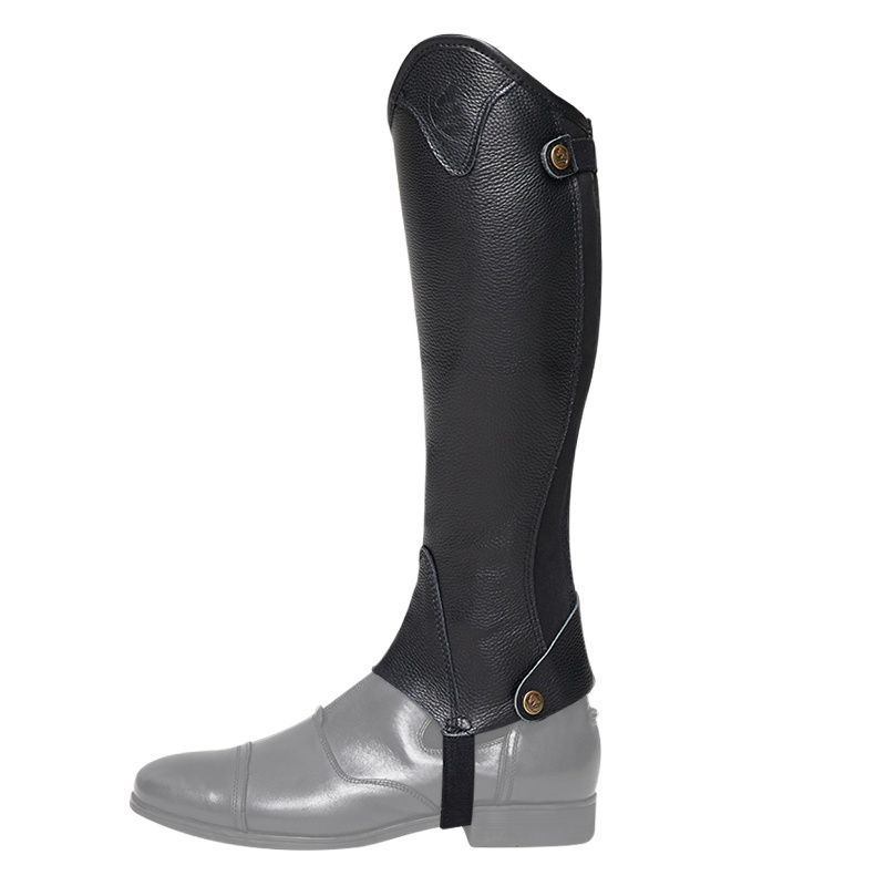 Demi-chaps en cuir pour hommes et femmes, équipement de chevalier confortable et respirant, protection de la jambe de chevalier
