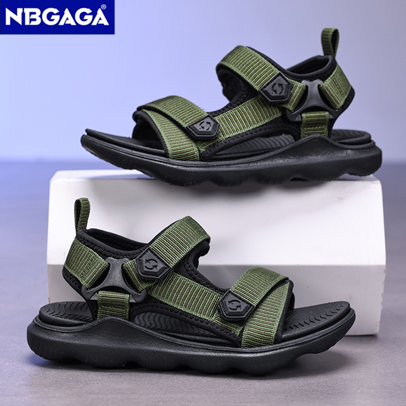 Sandalias transpirables informales de verano para niños, zapatos de playa antideslizantes con punta abierta para niños, deportes al aire libre, caminar, talla 30-40