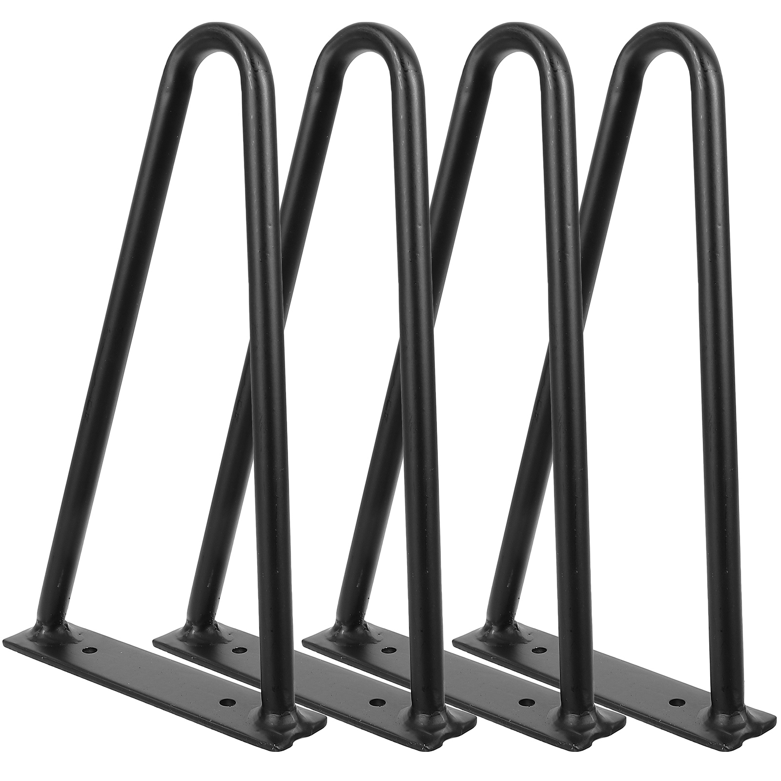 Patas de mesa de 4 piezas, taburetes de pie de escritorio con horquilla, muebles negros, silla de café, reemplazo de Metal para Simple