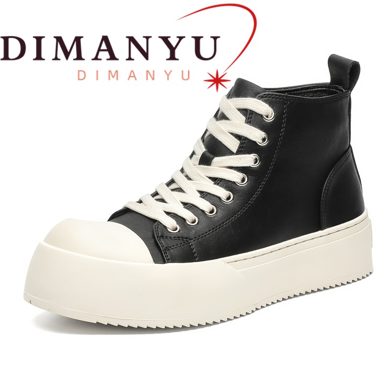 Мужские кроссовки DIMANYU на платформе с высоким верхом, с круглым носком, на шнуровке, для скейтбординга, на толстой подошве, в уличном стиле, повседневные ботинки до щиколотки для мужчин