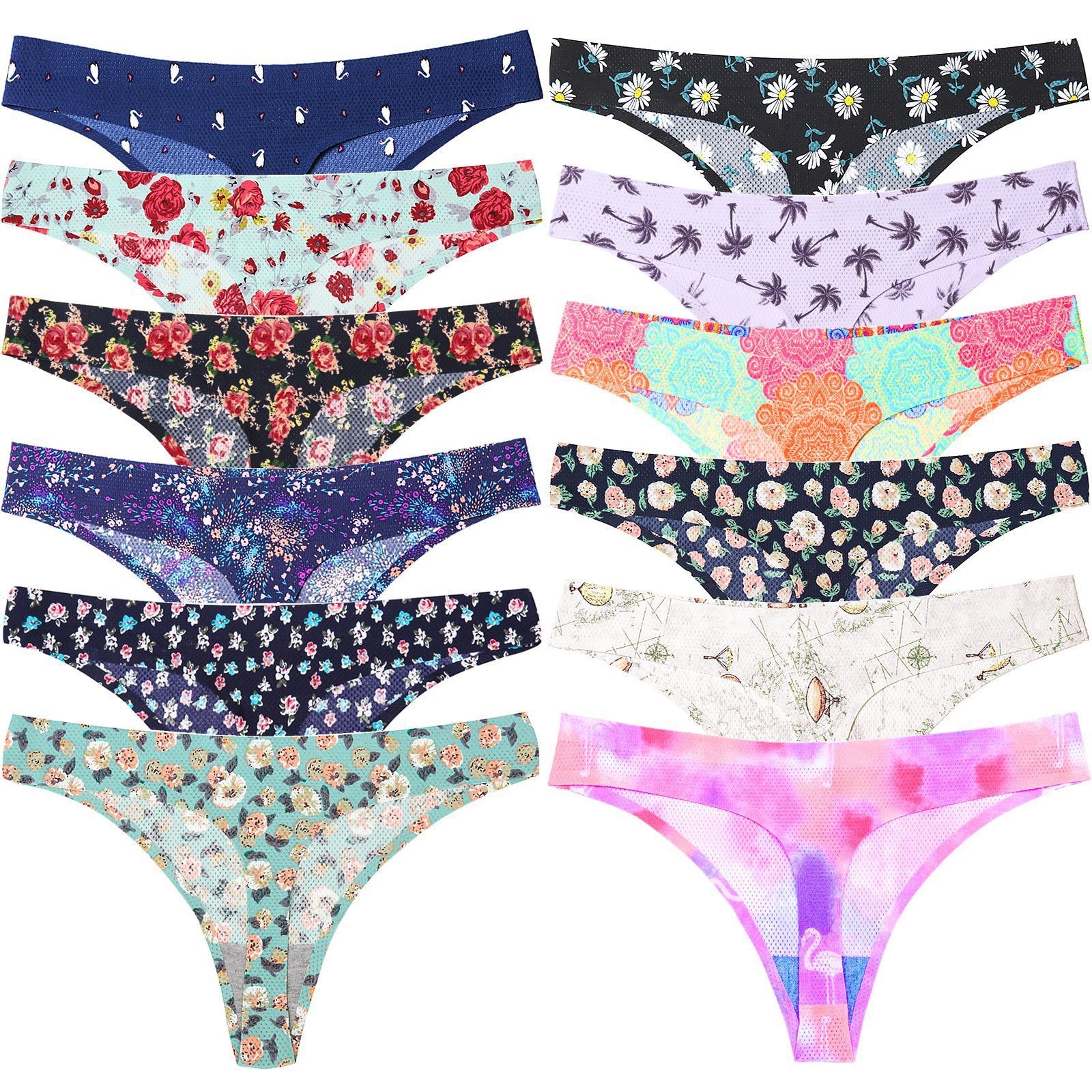 Sexy Lingerie Leopard flowers seamless Women G String Sexy Tanga Intimates intimo slip mutandine perizoma trasparente 1 pz/lotto