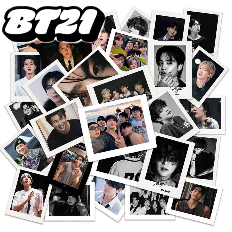 50 Stück BT21 Alle Charaktere Gemischte Wasserfeste Aufkleber Ins-Style Dekorative Sticker