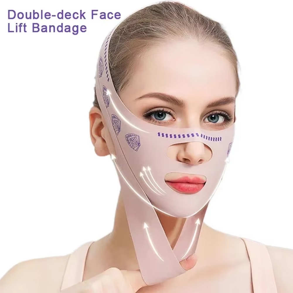 Vendaje adelgazante para mujer, cinturón de Estiramiento Facial, moldeador de línea en V, correa para levantar la barbilla y mejillas, banda antiarrugas, herramientas de belleza para el cuidado Facial
