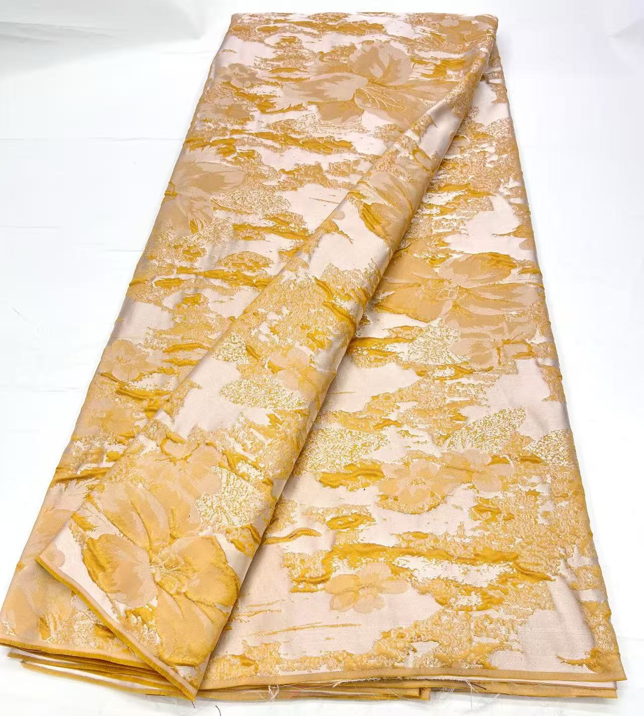 Кружевная ткань LACE African Brocade 2026: высококачественный нигерийский жаккард, французский дамаск для пошива женских праздничных платьев