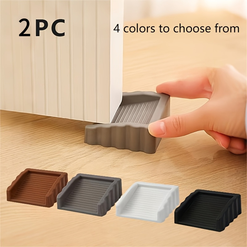 2 pçs segurança silicone porta parar bloco cunha parar porta rolha porta de escritório em casa retentor traseiro impacto rolha borracha pára sem broca