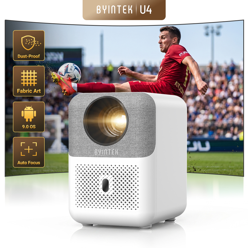 BYINTEK LOVE U4 Smart Mini Home Theater Projector 4K 1080P Video Android WIFI for Smartphone Cinema