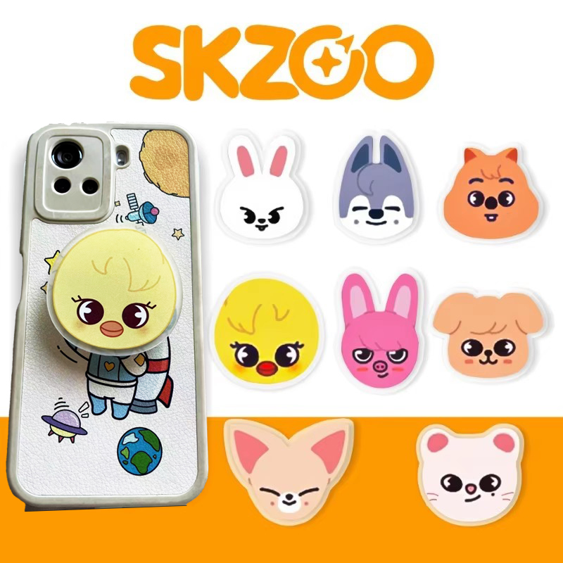 SKZOO idol периферийные мультяшные периферийные акриловые подушки безопасности для телефона выдвижная прозрачная подставка вентилятор подарок