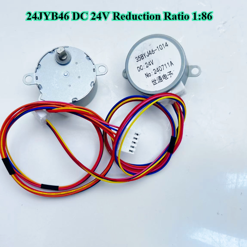 35BYJ46 Stepper Motor 12V 24V DC Permanent Magnet Gear Motor, 1:86 Reduction Ratio, for Humidifier Repair, Small Stepper Motor