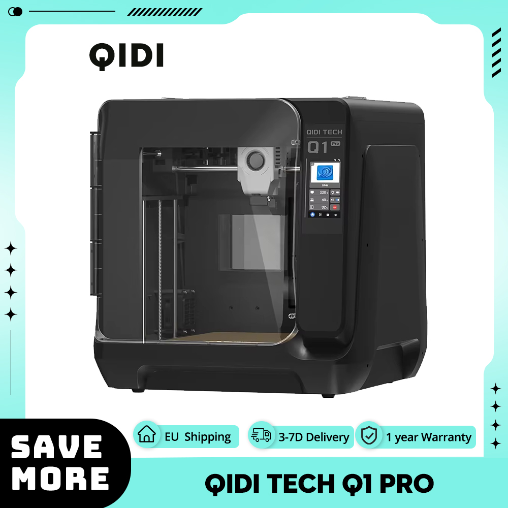 Qidi TECH Q1 Pro เครื่องพิมพ์3D Z คู่มอเตอร์ Z การพิมพ์ °C ที่350ปลายร้อนโลหะ Tri-end ความเร็วสูง ≤ 600มิลลิเมตร/วินาที245x245x240mm โปรเซสเซอร์64บิต