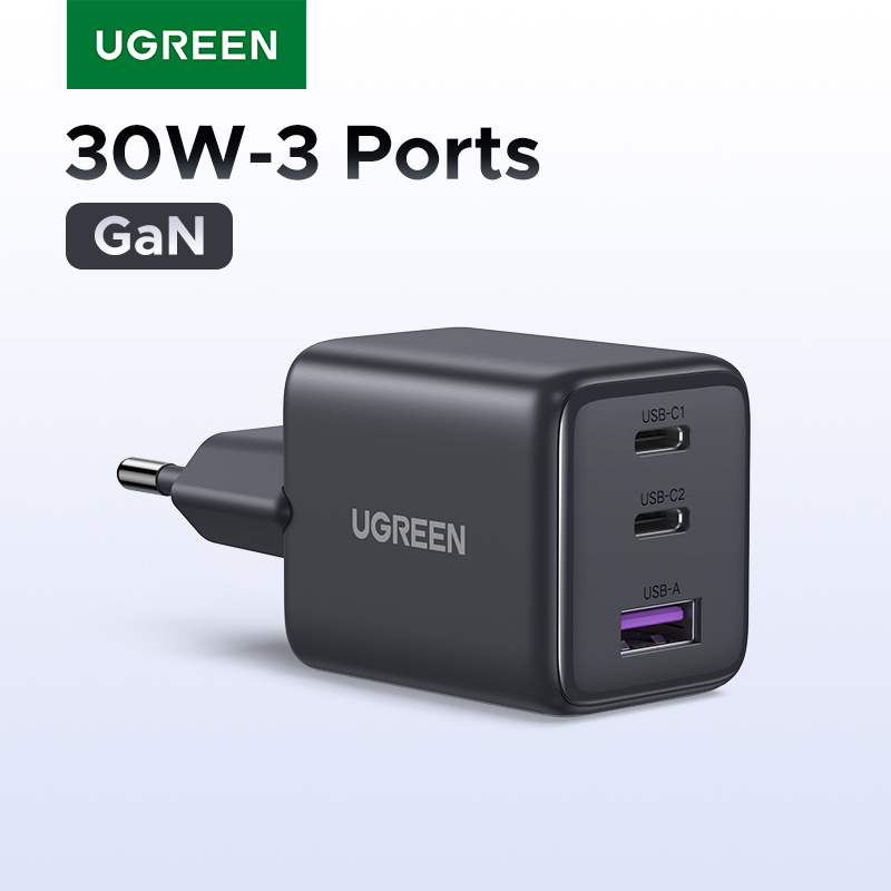 Ładowarka UGREEN 30W 20W GaN do iPhone 16 15 14 Pro Max Samsung S25 Xiaomi Tablet iPad Air Pro Ładowarka do telefonu PD 3.0 USB C Ładowarka