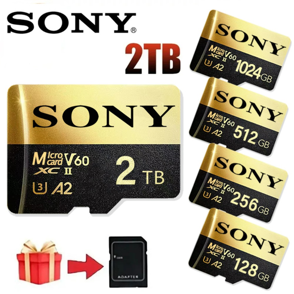 SONY 2TB 1TB tarjeta de memoria TF 128GB 512GB U3 V30 4K Full HD Micro TF Mini tarjeta SD tarjeta de memoria Flash TF 100mb/s para teléfono/ordenador