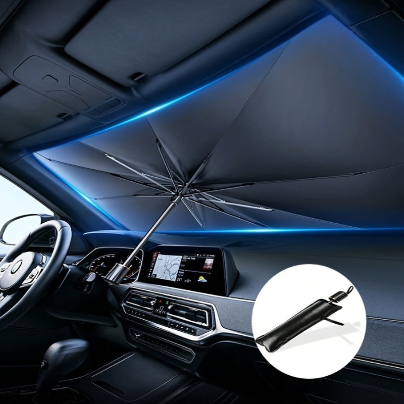Auto-Windschutzscheiben-Sonnenschutzschirm – faltbar für Autos, SUVs, LKWs, Frontscheiben-Sonnenschutz mit Wärmeisolierung und UV-Schutz